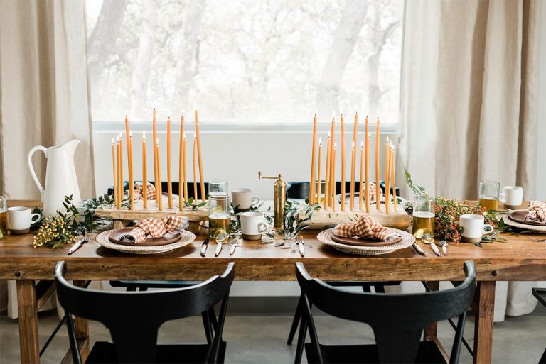 Rustic Style Thanksgiving Dining Table Design Ideas